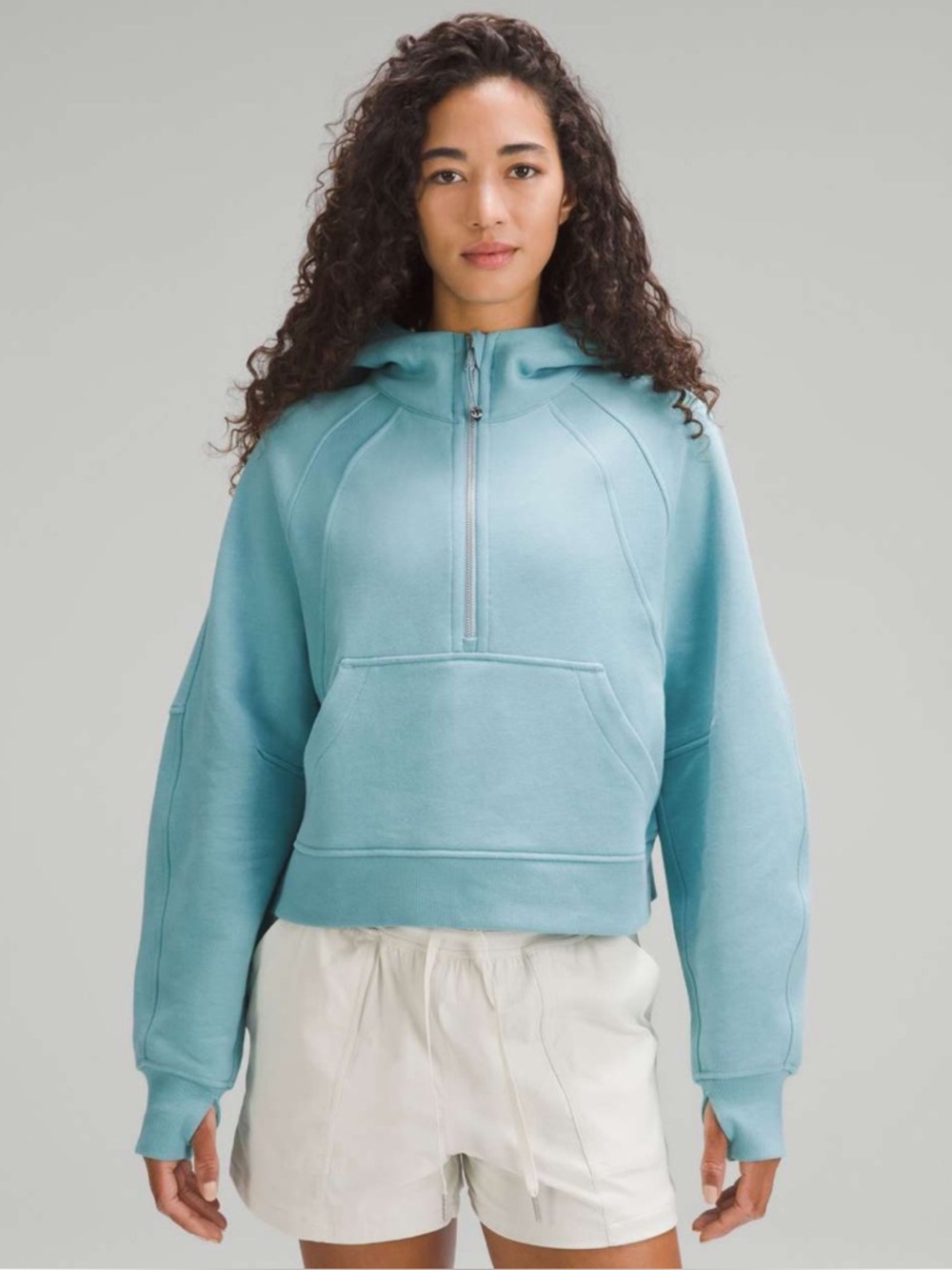 Lululemon Scuba Oversized Half-Zip Hoodie Tidal Teal